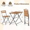 Patio Dining with Acacia Wood Table and Foldable Chairs Set 5 Piece